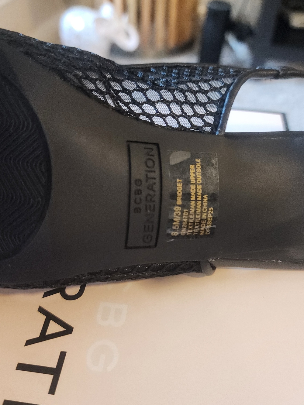 Black Mesh Pointed-Toe Slingback Pump - Picture 2 of 9